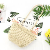 2019 New solid color retro straw bag
