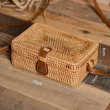 Simple Straw Round Women shoulder bag