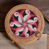 Simple Straw Round Women shoulder bag