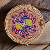 Simple Straw Round Women shoulder bag