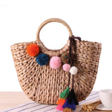 Wicker bag with handle